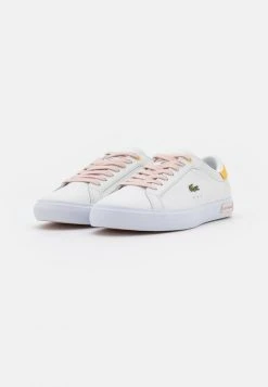 Budget 😀 Lacoste POWERCOURT - Baskets Basses - White/pink 🔥 -Pas Cher Lacoste Boutique 0e5cf8f233404c7b922b1f5aff77f9b8