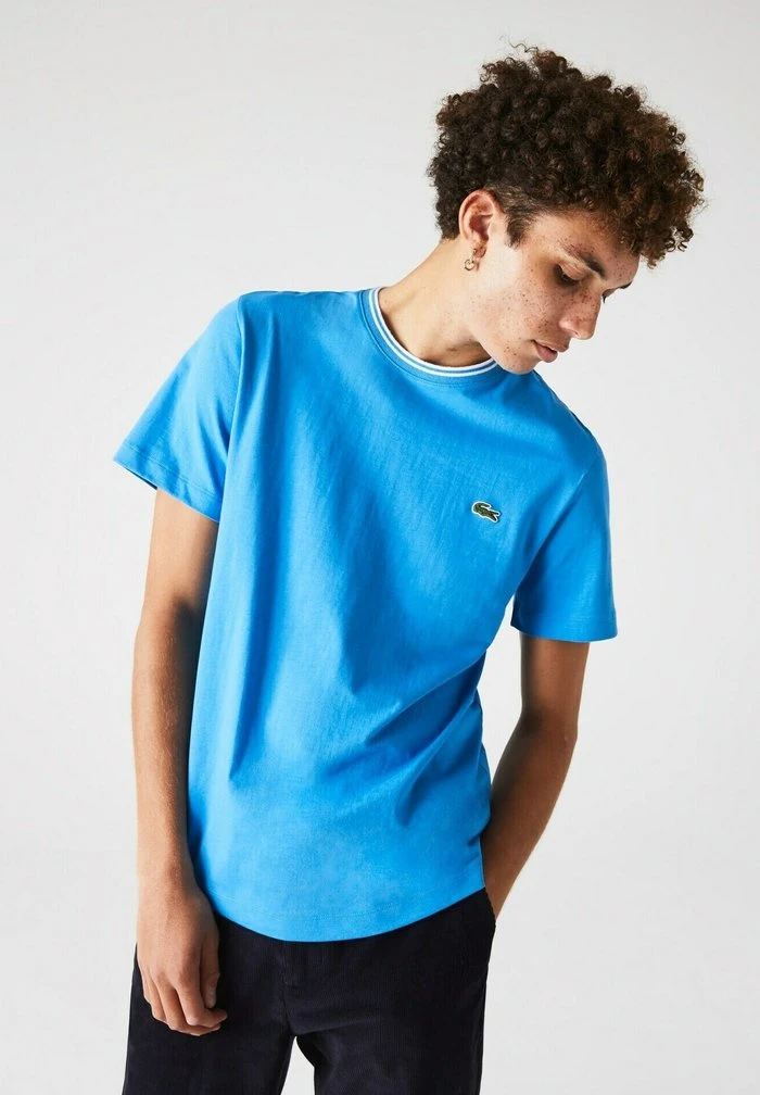 Acheter 🧨 Lacoste T-shirt Basique - Bleu / Blanc 🔥 1 Acheter 🧨 Lacoste T-shirt Basique - Bleu / Blanc 🔥