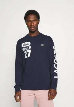 Le moins cher ✨ Lacoste T-shirt à Manches Longues - Marine ✔️