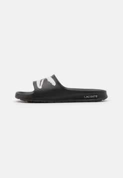 Budget 🧨 Lacoste CROCO - Sandales De Bain - Black/white 🎉