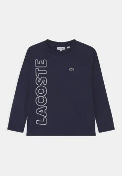 Budget 🔥 Lacoste TEE TURTLE NECK SIDE LOGO - T-shirt à Manches Longues - Marine ✨