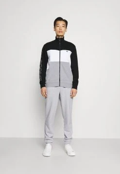Grosses soldes 👏 Lacoste SET - Veste De Survêtement - Argent Chine/blanc/noir ✨