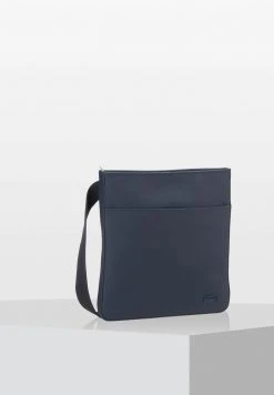 Meilleure vente 🧨 Lacoste FLAT CROSSOVER BAG - Sac Bandoulière - Dark Blue 🛒