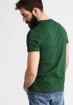 Bon marché ❤️ Lacoste T-shirt Basique - Vert 🔔 -Pas Cher Lacoste Boutique 2e2d4fe5ab054507aafa6e8bd0c92922