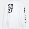 Nouveau ⭐ Lacoste T-shirt à Manches Longues - Blanc 🛒