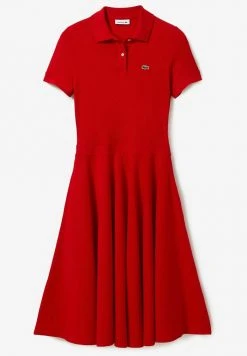 Le moins cher 💯 Lacoste Robe En Jersey - Rouge 🎉 -Pas Cher Lacoste Boutique 320d8b3852e04e73b1ad6cf5c23713cf