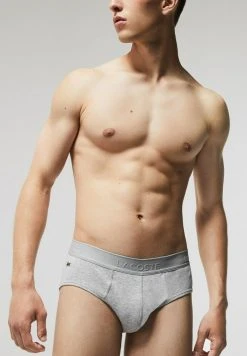 Offres ❤️ Lacoste 4 PACK - Slip - Noir / Gris Chine / Gris Chine / Blanc 😍