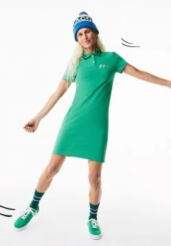 Le moins cher ✔️ Lacoste Robe En Jersey - Vert ❤️