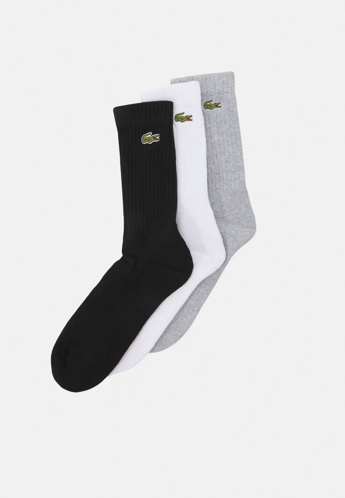 Nouveau đŻ Lacoste 3 PACK - Chaussettes - Silver Chine/white/black â 1 Nouveau đŻ Lacoste 3 PACK - Chaussettes - Silver Chine/white/black â