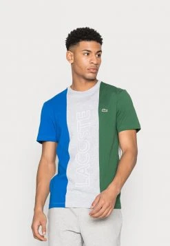 Sortie 👍 Lacoste UNISEX - T-shirt Imprimé - Argent Chine Royale Vert ✨