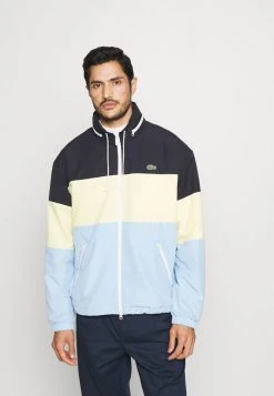De gros ⭐ Lacoste BH8063 - Veste Mi-saison - Navy Blue/yellow 🤩