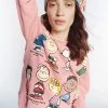 Le moins cher ❤️ LACOSTE X PEANUTS - Sweatshirt - Rose 🤩