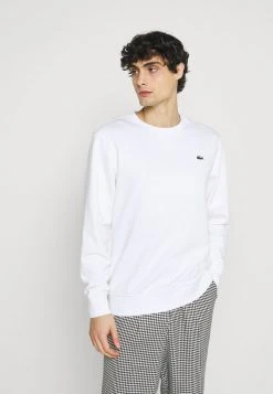 Offres 🛒 Lacoste Sweatshirt - Blanc 🔔