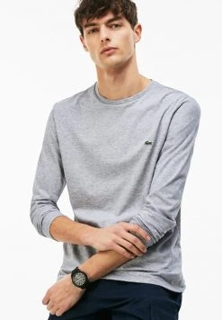 Budget ⭐ Lacoste TH6712 - T-shirt à Manches Longues - Argent Chine ✔️