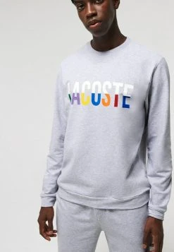 Le moins cher 🧨 Lacoste Sweatshirt - Gris Chine/ Blanc ✨