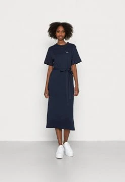 Le moins cher 😀 Lacoste Robe En Jersey - Navy Blue 😉