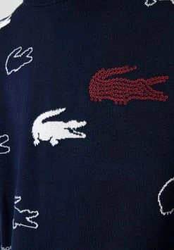 Meilleure vente 🧨 Lacoste Pullover - Bleu Marine Blanc 🎁 -Pas Cher Lacoste Boutique 7f9da9ce4c2f44b584b907c2ca9f4407