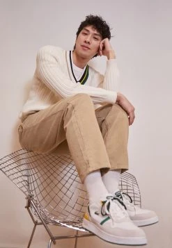 Le moins cher 😉 Lacoste Baskets Basses - White/green 😀