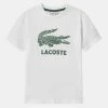 Meilleure vente ❤️ Lacoste TEE LOGO UNISEX - T-shirt Imprimé - Blanc 😀