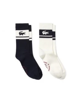 Promo 😍 Lacoste 2 PACK - Chaussettes - Bleu Marine Blanc ⌛