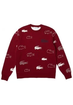 De gros 🛒 Lacoste Pullover - Bordeaux Blanc ❤️