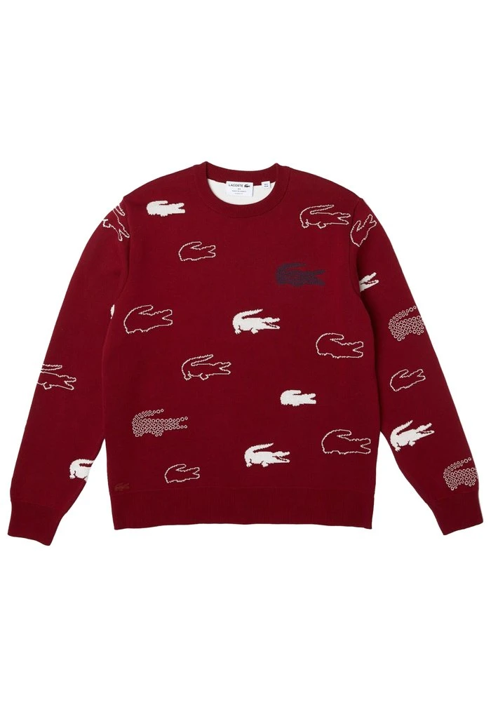 De gros đ Lacoste Pullover - Bordeaux Blanc â€ïž 1 De gros đ Lacoste Pullover - Bordeaux Blanc â€ïž