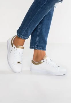 Promo ✨ Lacoste STRAIGHTSET CAW - Baskets Basses - White/gold 👏