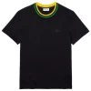 Grosses soldes ❤️ Lacoste T-shirt Basique - Bleu Marine / Jaune / Noir / Vert ⌛