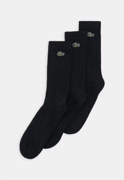 Grosses soldes 😀 Lacoste 3 PACK - Chaussettes - Black ✨