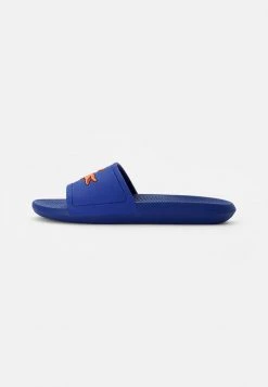 Top 10 ✔️ Lacoste CROCO SLIDE - Mules - Blu/org 🎉