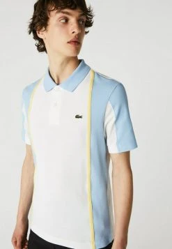 Meilleure vente 🥰 LACOSTE POLO MC - Polo - Blanc Bleu Clair ⌛ -Pas Cher Lacoste Boutique ac24dd0a4d3a461f88b3c450617918b3