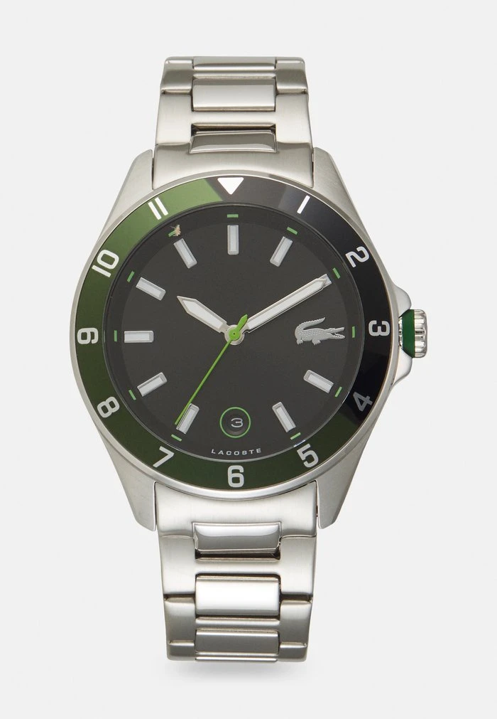 Meilleure vente đ Lacoste TIEBRAKER - Montre - Silver-coloured/green â 1 Meilleure vente đ Lacoste TIEBRAKER - Montre - Silver-coloured/green â