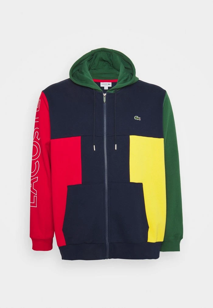 Grosses soldes 🎁 Lacoste PLUS UNISEX - Sweat à Capuche Zippé - Navy Blue/red/green 🔥 2 Grosses soldes 🎁 Lacoste PLUS UNISEX - Sweat à Capuche Zippé - Navy Blue/red/green 🔥 – Image 2