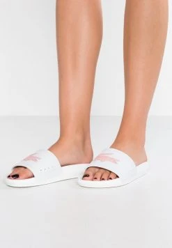 Nouveau 🔔 Lacoste CROCO SLIDE - Sandales De Bain - White ✔️