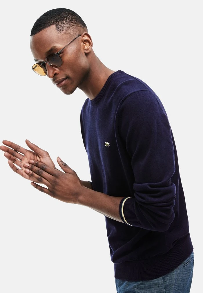 Grosses soldes 😀 Lacoste Sweatshirt - Bleu Marine / Blanc 🛒 3 Grosses soldes 😀 Lacoste Sweatshirt - Bleu Marine / Blanc 🛒 – Image 3