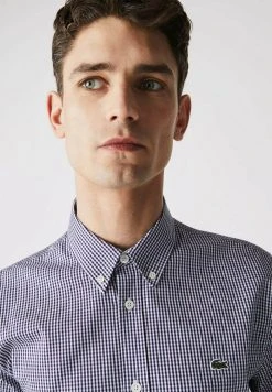 Bon marché ✔️ LACOSTE - Chemise - Blanc / Bleu Marine ⭐ -Pas Cher Lacoste Boutique c06eadf75862449b8091adca726e350f