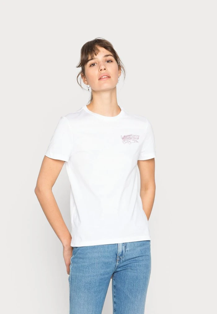 Coupon 😀 Lacoste T-shirt Imprimé - White ✨ 1 Coupon 😀 Lacoste T-shirt Imprimé - White ✨