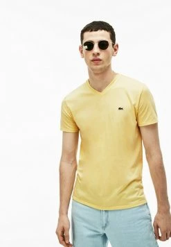 Grosses soldes ⌛ Lacoste T-shirt Basique - Jaune 🎉