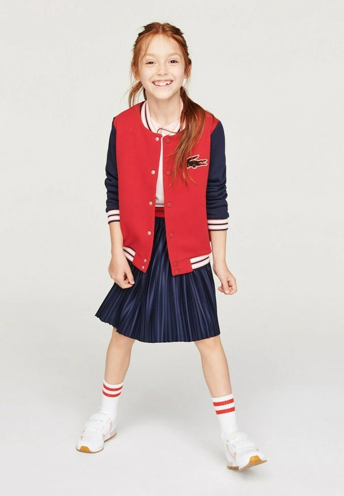 Tout neuf ⌛ Lacoste KINDER - Sweat à Capuche Zippé - Rouge / Bleu Marine ✨ 1 Tout neuf ⌛ Lacoste KINDER - Sweat à Capuche Zippé - Rouge / Bleu Marine ✨