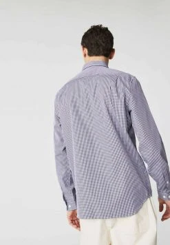 Bon marché ✔️ LACOSTE - Chemise - Blanc / Bleu Marine ⭐ -Pas Cher Lacoste Boutique cecda9f64eb447b39ecaf139fab202cd