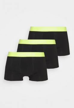Sortie ✨ Lacoste 3 PACK - Shorty - Black/limeira ⭐