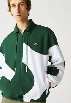 Offres ⭐ Lacoste Veste De Survêtement - Vert Blanc 🧨