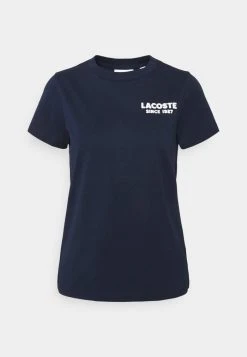 Remise 🥰 Lacoste T-shirt Basique - Marine/farine ✔️