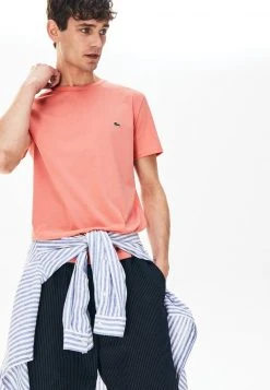 Le moins cher 😍 Lacoste T-shirt Basique - Pink 🛒