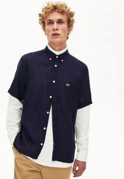Acheter 👍 Lacoste MANCHES COURTES - Chemise - Bleu Marine ❤️