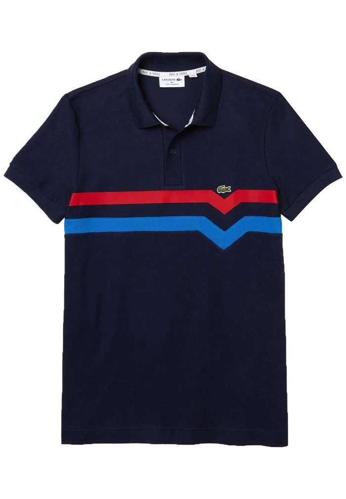 De gros đ„° Lacoste SHORT SLEEVE - Polo - Bleu Marine/rouge/bleu â 1 De gros đ„° Lacoste SHORT SLEEVE - Polo - Bleu Marine/rouge/bleu â