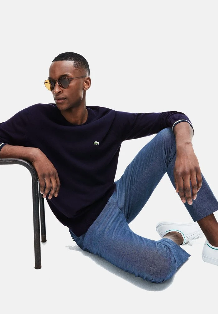 Grosses soldes 😀 Lacoste Sweatshirt - Bleu Marine / Blanc 🛒 6 Grosses soldes 😀 Lacoste Sweatshirt - Bleu Marine / Blanc 🛒 – Image 6